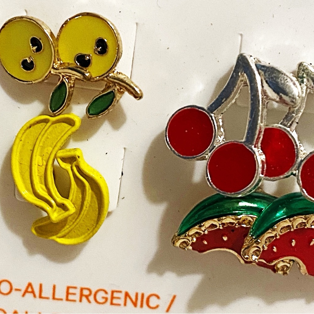 ๐ Cute Little Fruit ๐ ๐ stud earrings ๐ - Picture 2 of 3